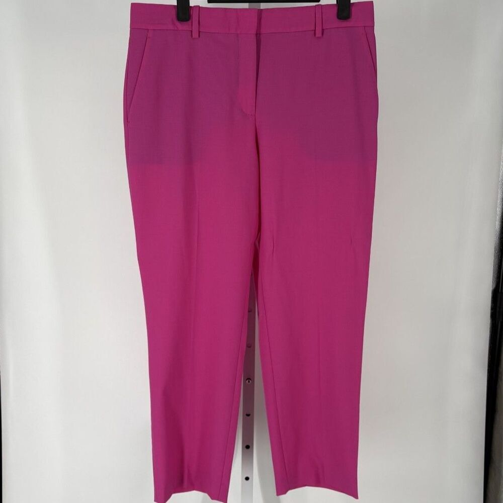 Theory Hot Pink Slim Fit Career Workwear Trousers